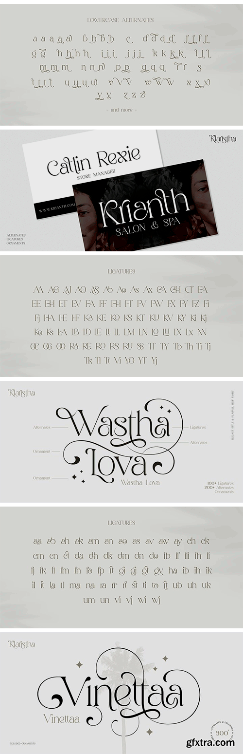 Klaristha Font Family