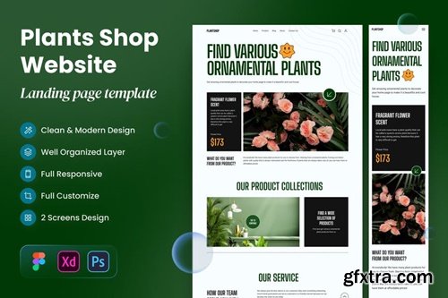 Plants Shop - Plants Shop Landing Page 399XGRE