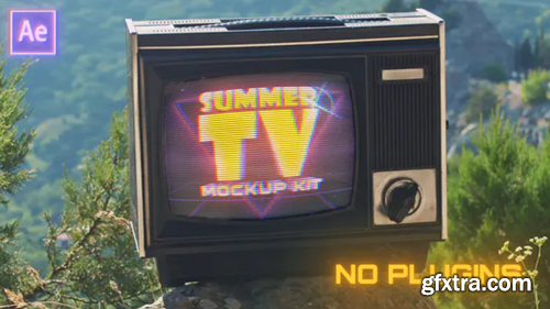 Videohive Retro TV Mockup Kit (Summer Edition) 38858174