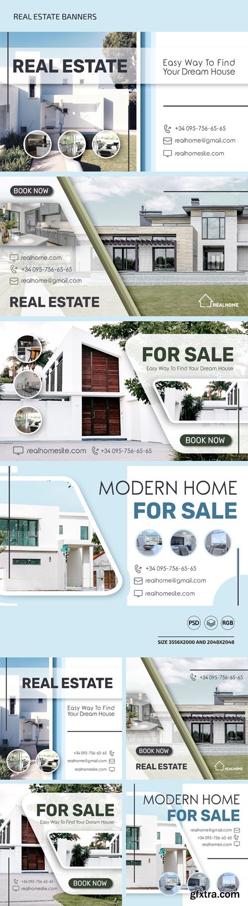 Real Estate Banners PSD Templates for Facebook & Instagram