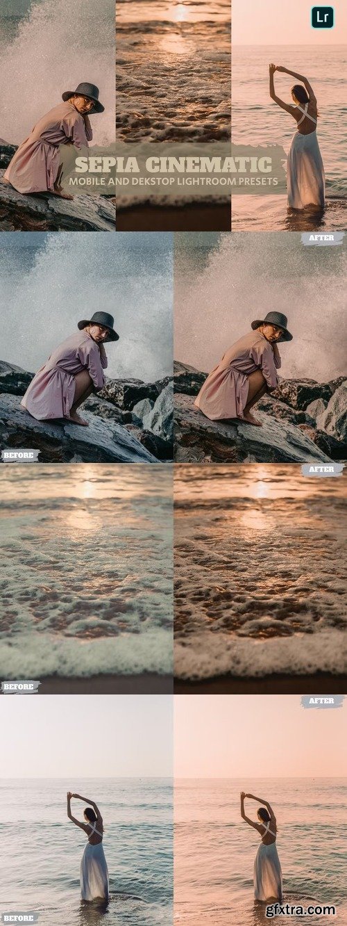 Sepia Cinematic Lightroom Presets Dekstop Mobile