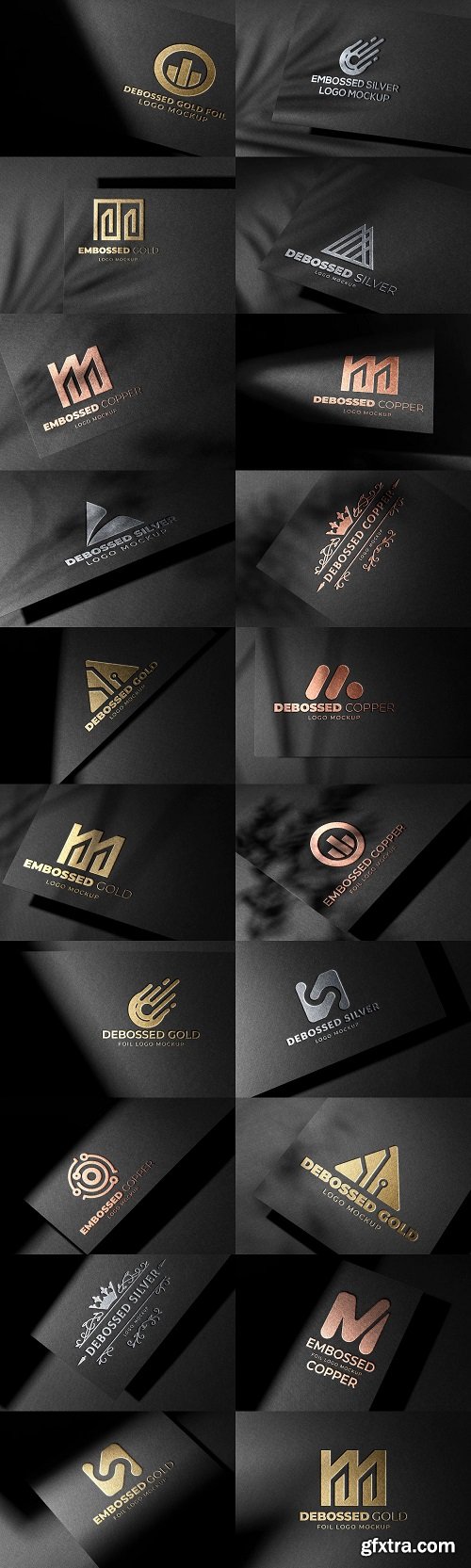 Black cardboard logo mockup