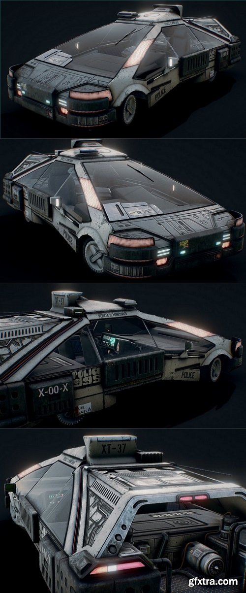 2019 Blade Runner Ground Police Car 3D Model