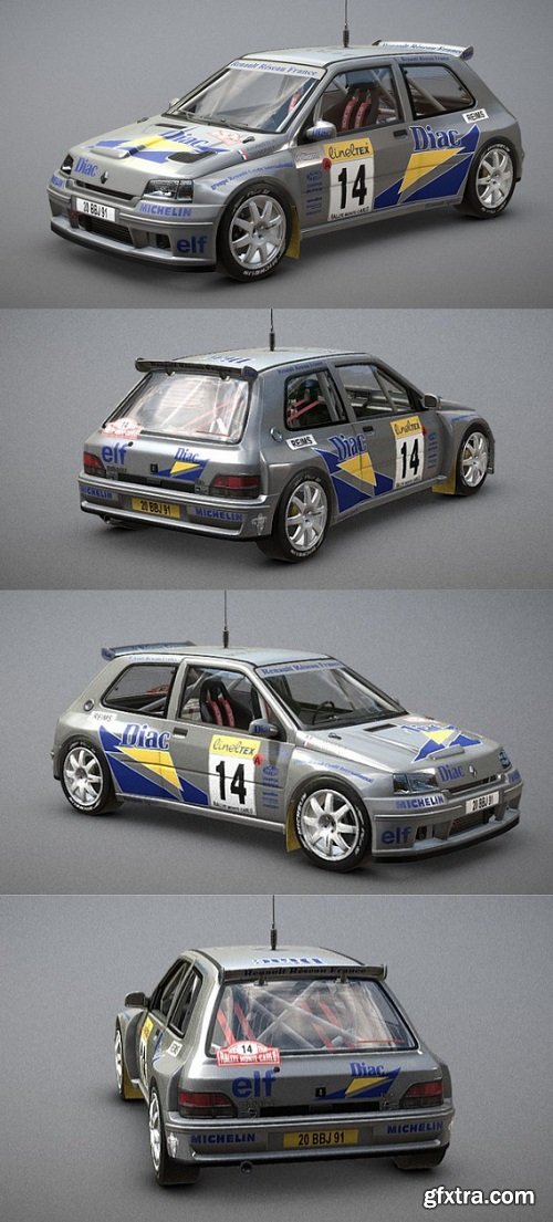 Renault Maxi Clio 3D Model