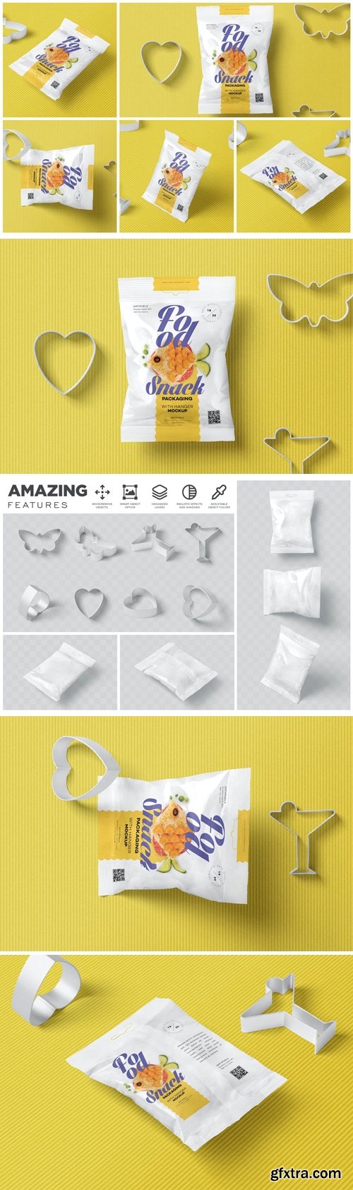 Hanging Snack Packaging Mockups 6MFXH5L