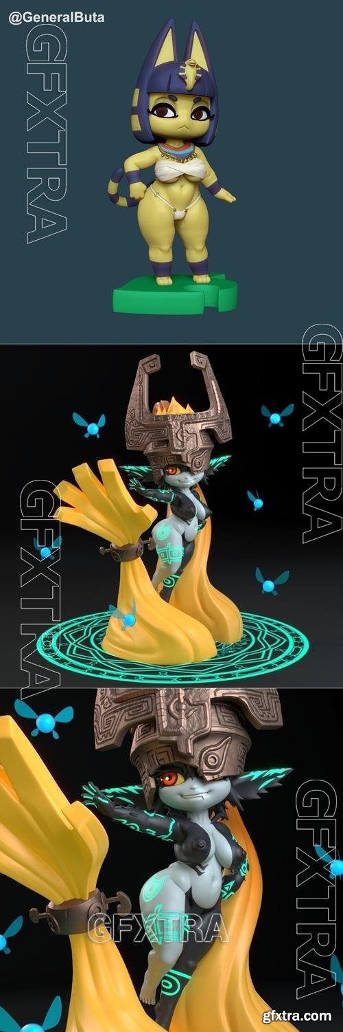 Anknya and Midna 3D