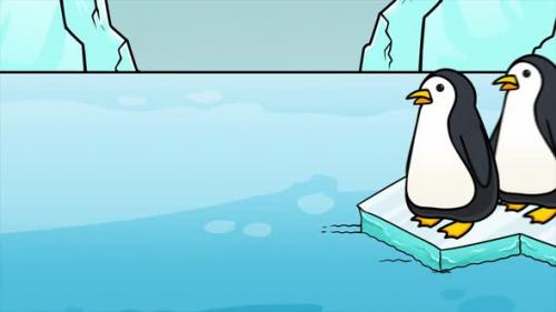 Videohive - Penguins Jumping Into The Water - 38867107 - 38867107