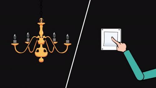 Videohive - Hand Turning off the Light to Save 4K - 38867795 - 38867795