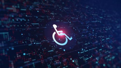 Videohive - Wheelchair Icon Digital Background - 38868231 - 38868231