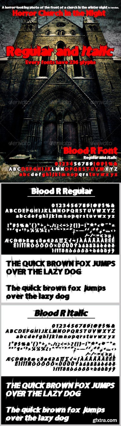 Blood R regular Italic