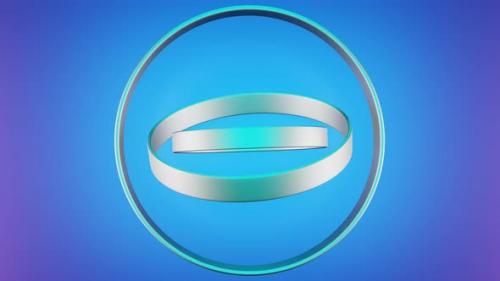 Videohive - Loop Moving Circles in Sphere on Blue Background - 38857278 - 38857278