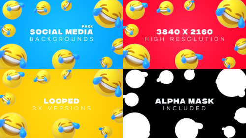 Videohive - Laughing Emojis Frame Backdrops Pack - 38857630 - 38857630