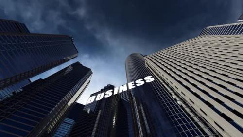 Videohive - business center among high-rise buildings, - 38858210 - 38858210