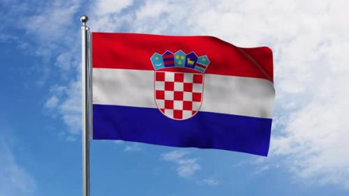 Videohive - Flag of Croatia with Sky Background - 38861252 - 38861252