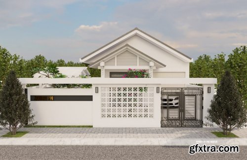 Sketchup Exterior House by Phu Nguyen