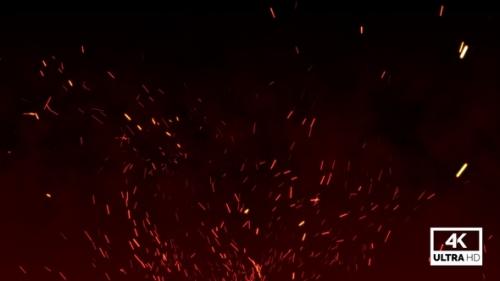 Videohive - Flying Fire Particles Background 4K - 38864663 - 38864663