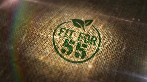 Videohive - Fit for 55 sign stamp on linen sack loop - 38865737 - 38865737