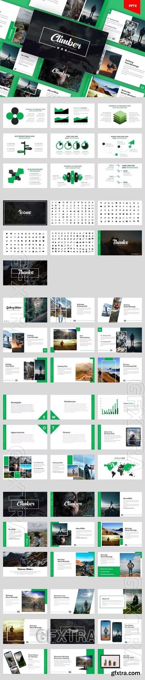 Climber - Adventure Powerpoint Template AZZM3LV