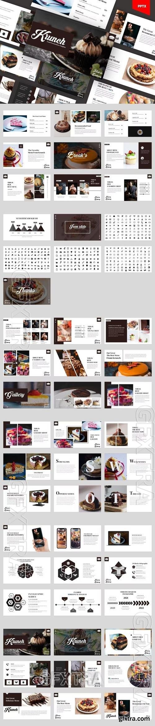 Krunch - Cake & Cookies Powerpoint Template VVZVB9Q