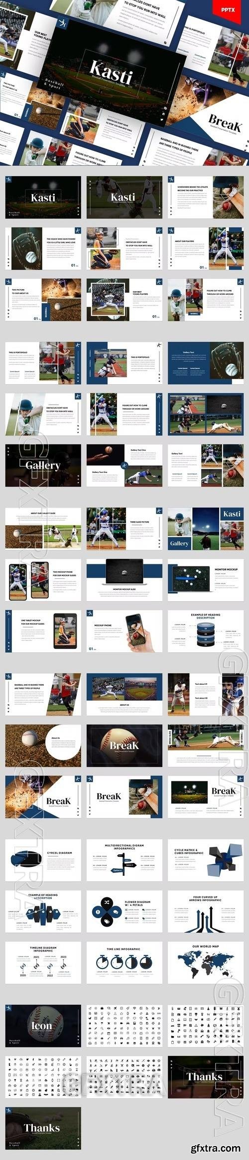 KASTI - Baseball Sport Powerpoint Template NRG55DV