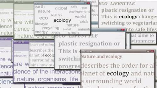 Videohive - Pop up windows with Ecology and environment seamless looped - 38791430 - 38791430