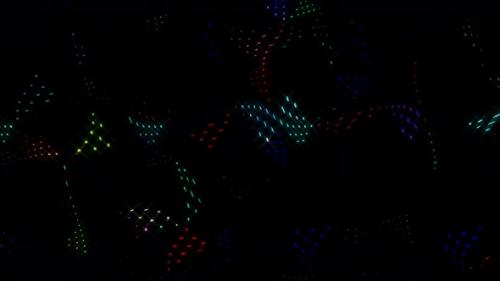 Videohive - Abstract Background With Light Scattered Lines Dots in full color, on black background - 38792588 - 38792588