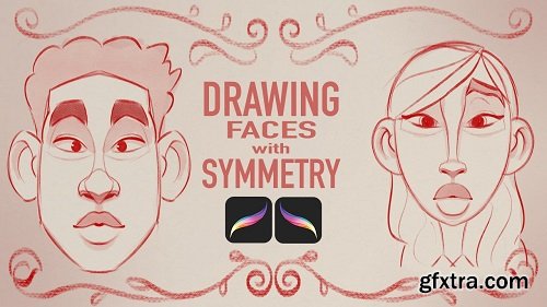 Drawing Faces with Symmetry Tool in Procreate