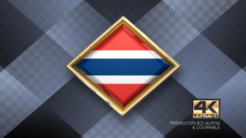 Videohive - Thailand Flag Rotating Badge 4K Looping with Transparent Background - 38830328 - 38830328