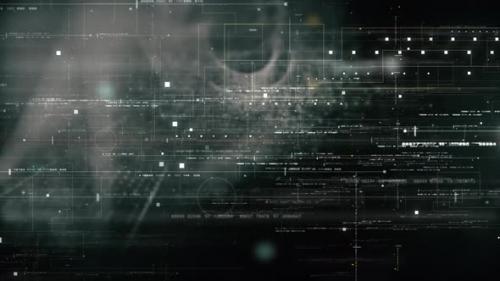 Videohive - Futuristic Data Matrix Simulation HUD Background 04 - 38831110 - 38831110