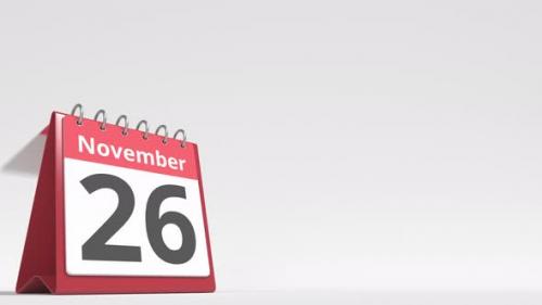 Videohive - November 27 Date on the Flip Desk Calendar Page - 38838777 - 38838777