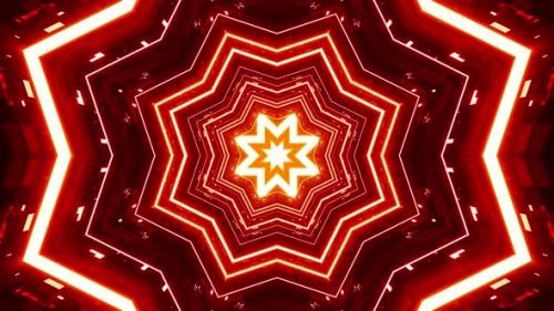 Videohive - Red Poly Star Tunnel - 38842030 - 38842030