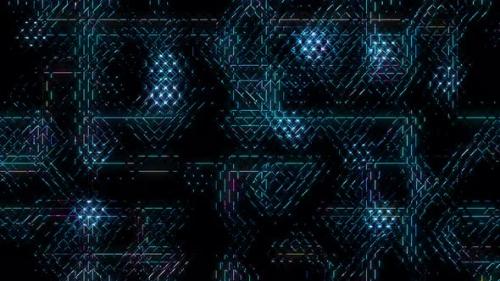 Videohive - 3D Abstract shining bright lines set wave, colorful, black background - 38848657 - 38848657