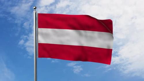 Videohive - Flag of Austria with Sky Background - 38848748 - 38848748