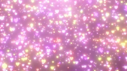 Videohive - Falling Beautiful Heart Shaped Particles Falling Down Slowly Sparkles - 38849078 - 38849078