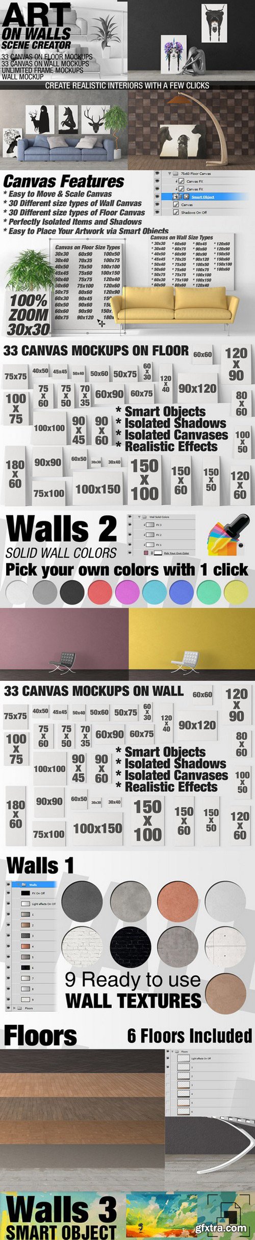 Canvas Mockups - Frames Mockups v 5