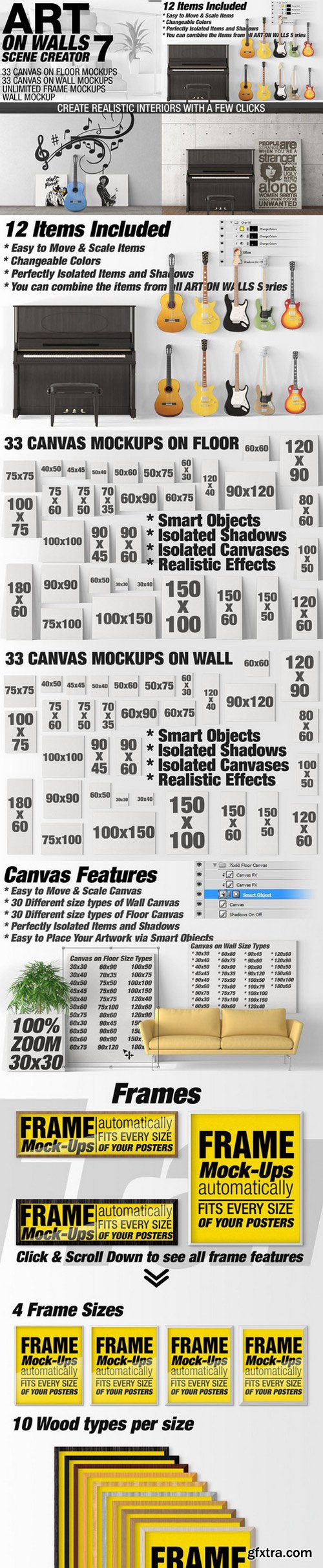 Canvas Mockups - Frames Mockups v 7