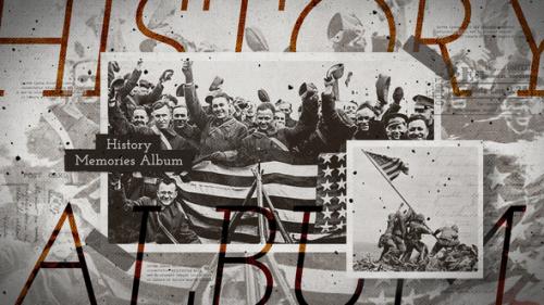 Videohive - History Slideshow / Retro Vintage Opener / Old Memories Photo Album / Key Events of Past / World War - 37581978 - 37581978