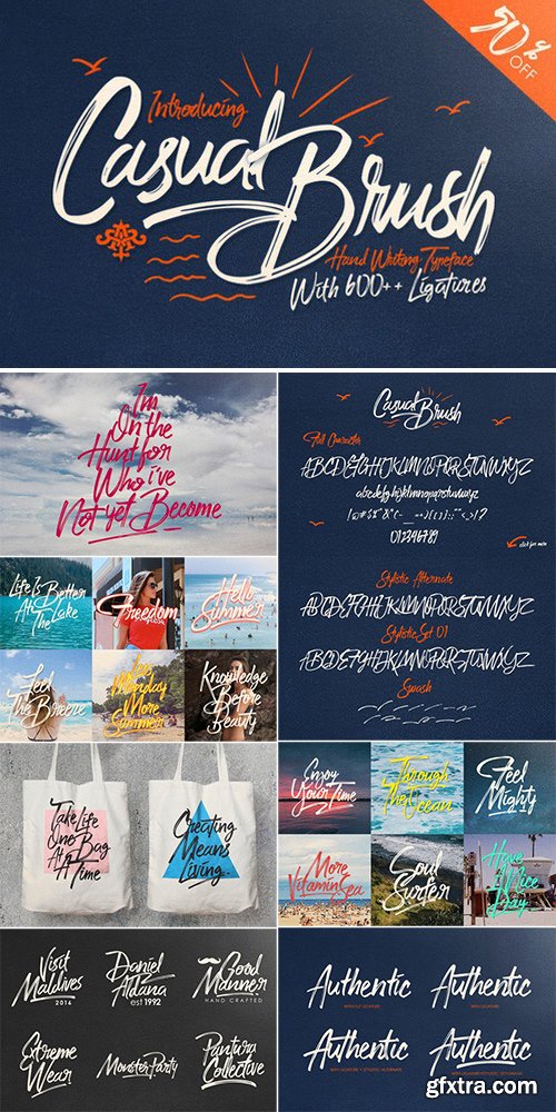 Casual Brush + Swash Script Font