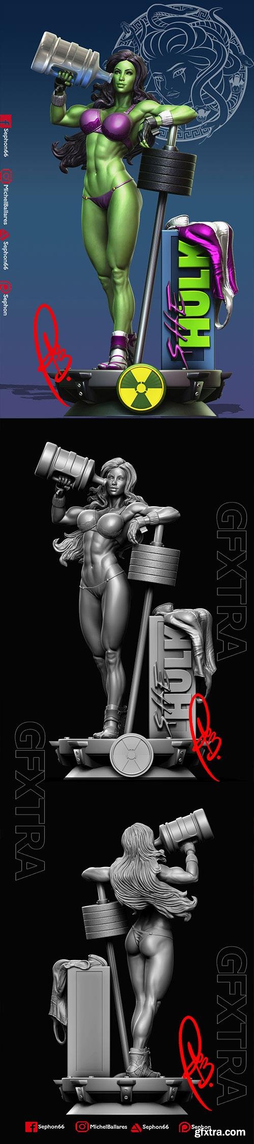 Marvel She Hulk 3D Print