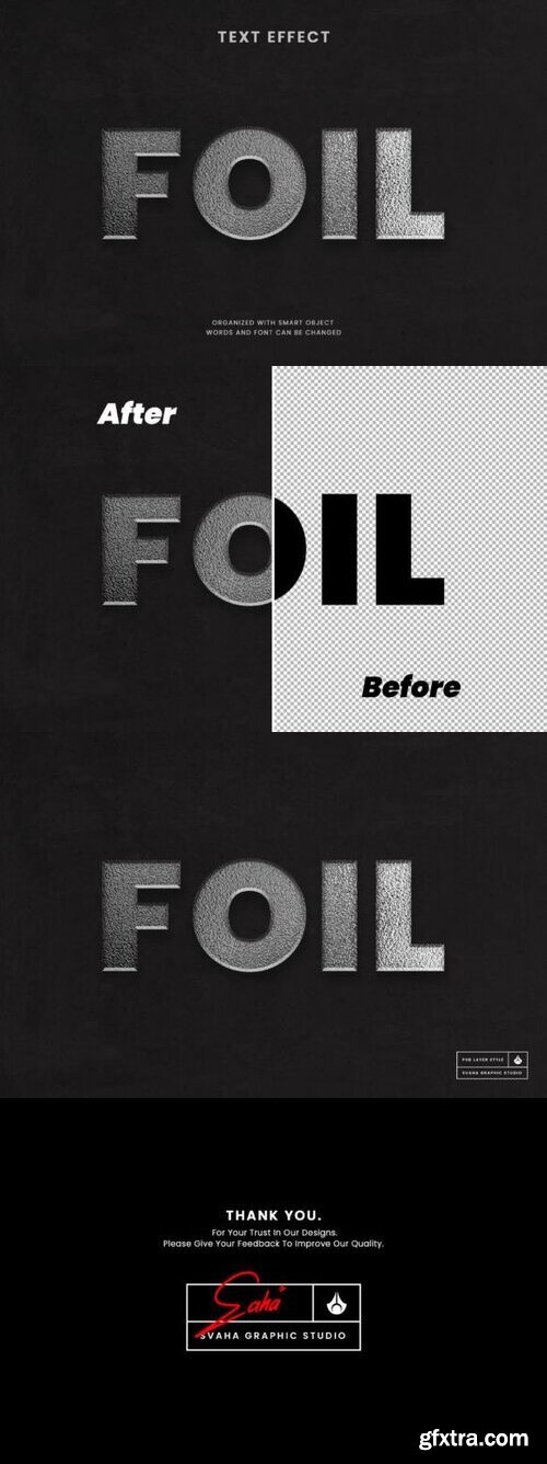 Foil Texture Text Effect