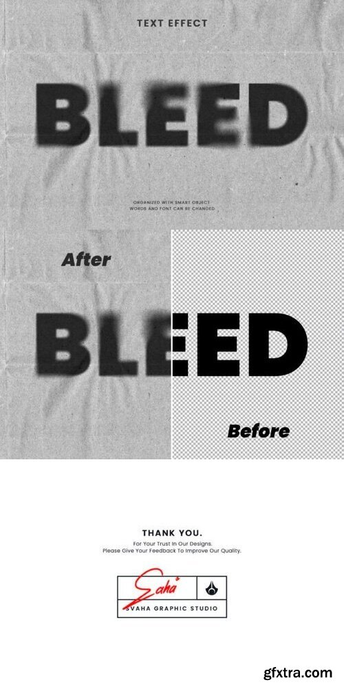 Ink Bleed Text Effect