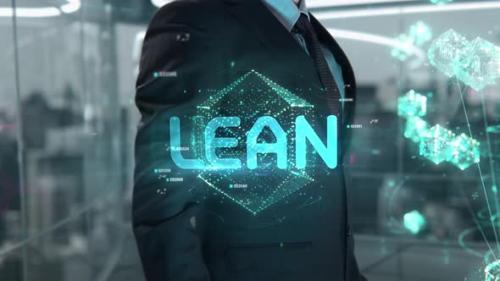 Videohive - Businessman with Lean Hologram Concept - 24992533 - 24992533