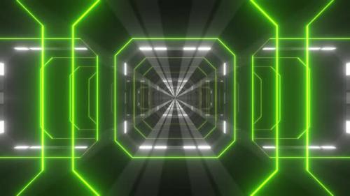 Videohive - 4k Green Retro Tunnel - 38858630 - 38858630