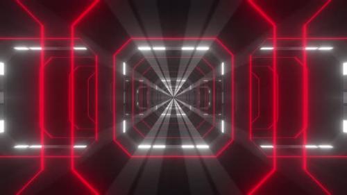 Videohive - 4k Red Retro Tunnel - 38858631 - 38858631