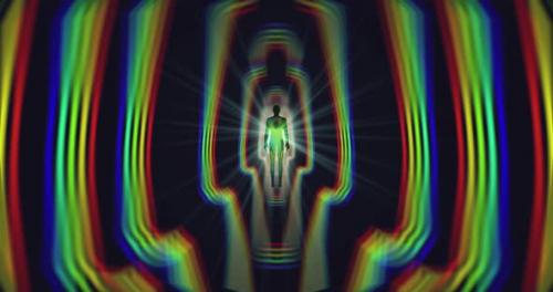 Videohive - A Looped 3D Animation of the Enlightenment of the Multicolored Energy of the Human Aura Fields - 38871359 - 38871359