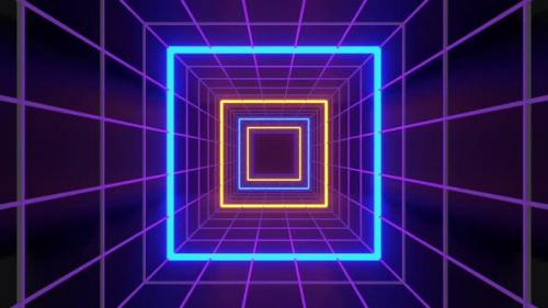 Videohive - Cube Grid Neon 02 Hd - 38874670 - 38874670