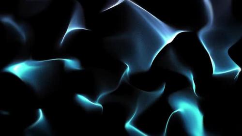 Videohive - 4k looped abstract blue background of glow particles form lines. Sci-fi theme of cosmic space. - 38889957 - 38889957