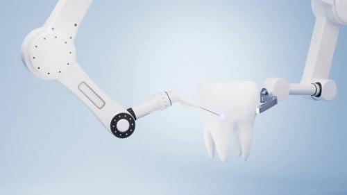 Videohive - Mechanical arm with tooth - 38902643 - 38902643