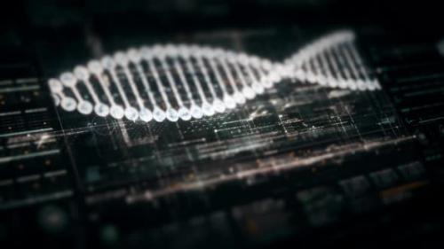 Videohive - Holographic Display of Advance DNA Sequence Analysis 01 - 38902947 - 38902947