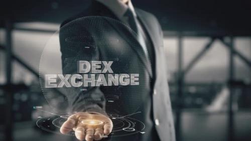 Videohive - DEX Exchange with Hologram Businessman Concept - 38861933 - 38861933